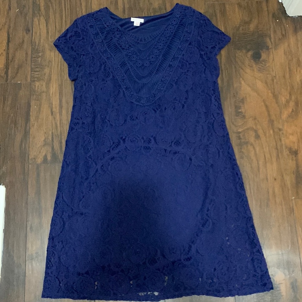 Navy blue lace dress